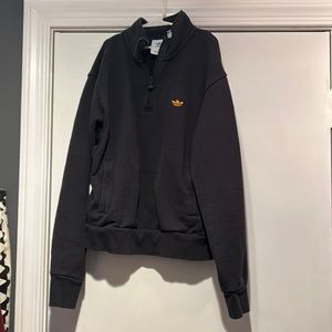 Adidas size small muted navy/gray quarter zip